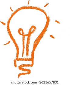 Light Bulb Start Up Related Icon Crayon Chalk Drawing Vector	
