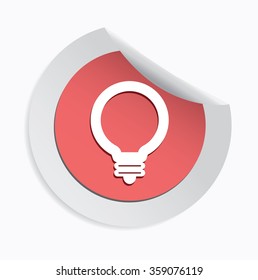 light bulb sticker icon