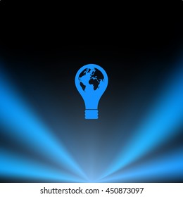 Light bulb stock vector icon illustration design