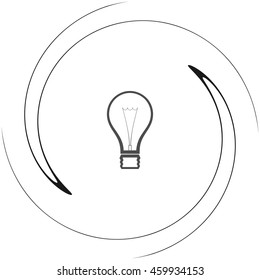 Light bulb stock vector icon illustration design