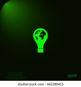 Light bulb stock vector icon illustration design