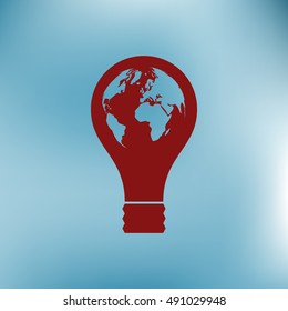 Light bulb stock vector icon illustration design