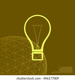 Light bulb stock vector icon illustration design