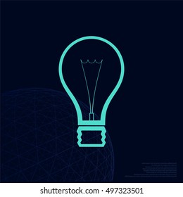 Light bulb stock vector icon illustration design