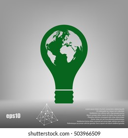 Light bulb stock vector icon illustration design