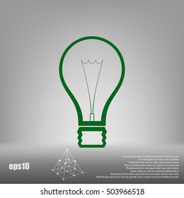 Light bulb stock vector icon illustration design