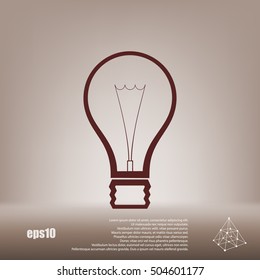 Light bulb stock vector icon illustration design