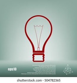Light bulb stock vector icon illustration design