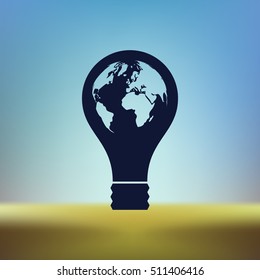 Light bulb stock vector icon illustration design