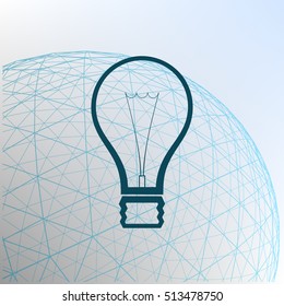 Light bulb stock vector icon illustration design