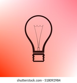 Light bulb stock vector icon illustration design