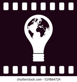 Light bulb stock vector icon illustration design