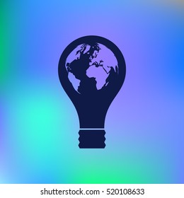 Light bulb stock vector icon illustration design