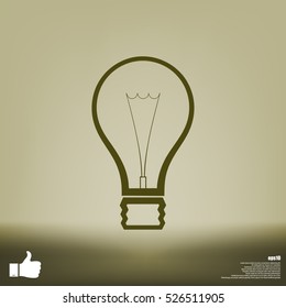 Light bulb stock vector icon illustration design