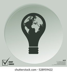 Light bulb stock vector icon illustration design