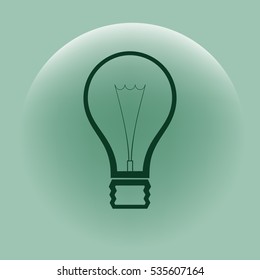 Light bulb stock vector icon illustration design