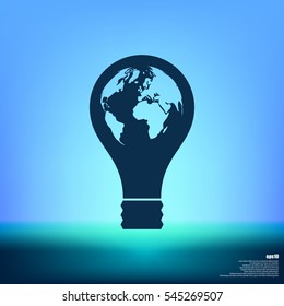 Light bulb stock vector icon illustration design