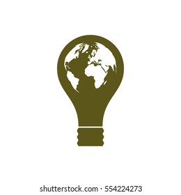 Light bulb stock vector icon illustration design