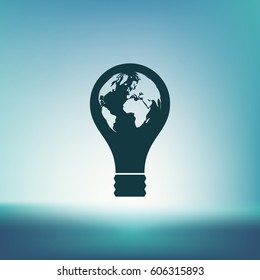 Light bulb stock vector icon illustration design