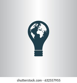 Light bulb stock vector icon illustration design