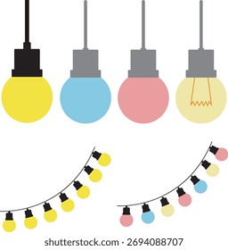 bombilla, cadena de bombilla, luces de cadena, luces de hadas, luces de guirnalda, luces decorativas