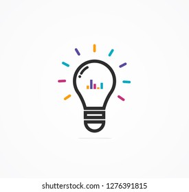 Light bulb success  vector illustration