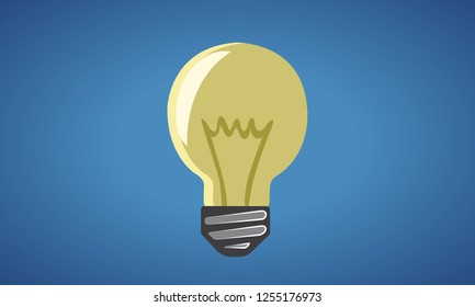 Light bulb switched off isolated - vector illustration