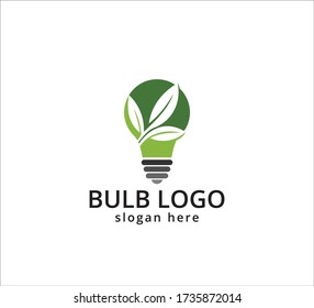 light bulb symbol, icon or logo of go green and agricultural innovation, idea and inspiration vector graphic design template