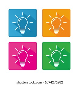 Light bulb symbol icon vector