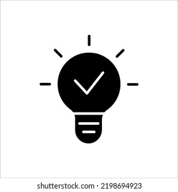 Light Bulb Symbol Icon Vector Design Illustration