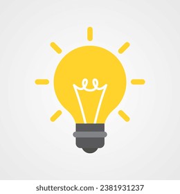 Light bulb symbol icon. light bulb vector
