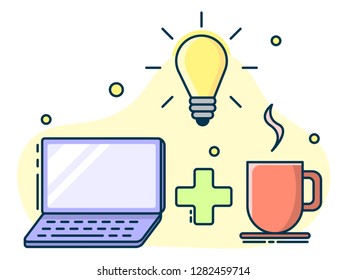 light bulb as symbol of idea, concept of creativity
