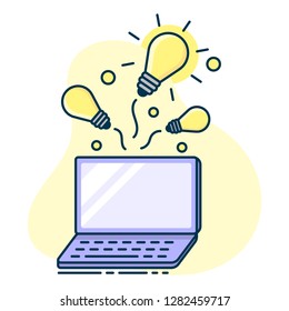 light bulb as symbol of idea, concept of creativity
