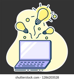 light bulb as symbol of idea, concept of creativity