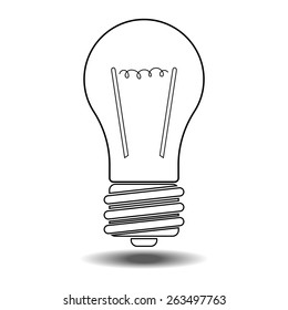 light bulb symbol on white background