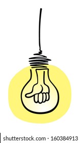 Light bulb. The symbol of positive ideas.