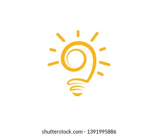light bulb symbol vector design illustration