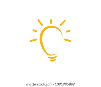 light bulb symbol vector design illustration