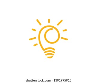 light bulb symbol vector design illustration