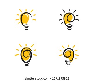light bulb symbol vector design illustration