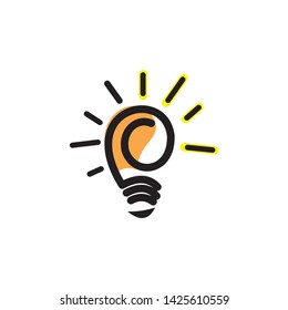 light bulb symbol vector design illustration