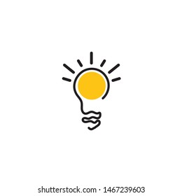 light bulb symbol vector design illustration