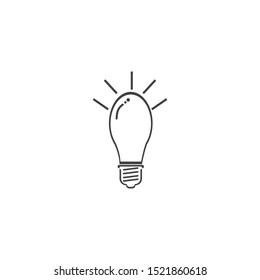 light bulb symbol vector design illustration