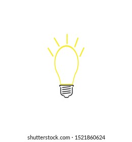 light bulb symbol vector design illustration