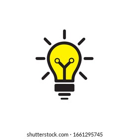 light bulb symbol vector design illustration