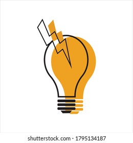 light bulb symbol vector design illustration template