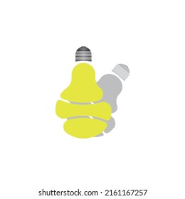 ilustración de diseño vectorial de símbolo de bombilla
