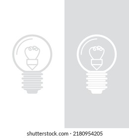 ilustración de diseño vectorial de símbolo de bombilla