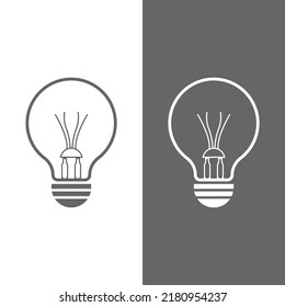 ilustración de diseño vectorial de símbolo de bombilla
