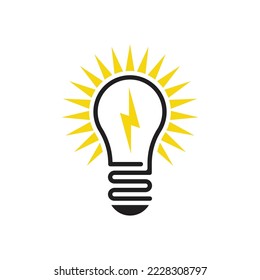 Light bulb symbol vector design illustration